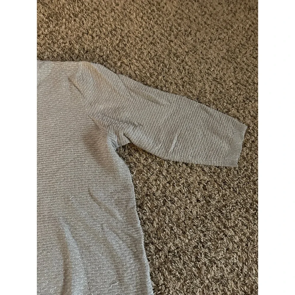 Cato Women's Quarter Sleeve Silver Sweater Size‎ 22/24W